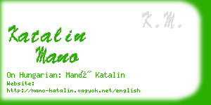 katalin mano business card